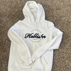 Hollister White Hoodie with Logo
